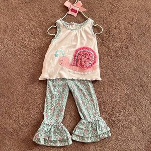 Mudpie toddler bell bottom outfit